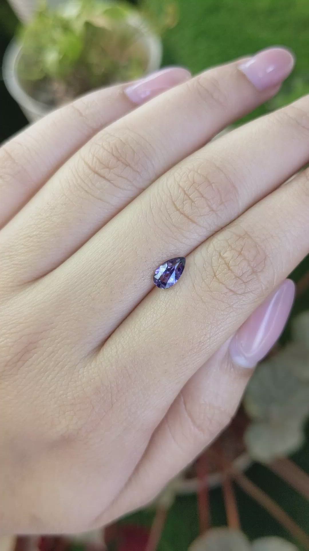 0.77 Ct. Purple Spinel from Ceylon (Sri Lanka) Size Video
