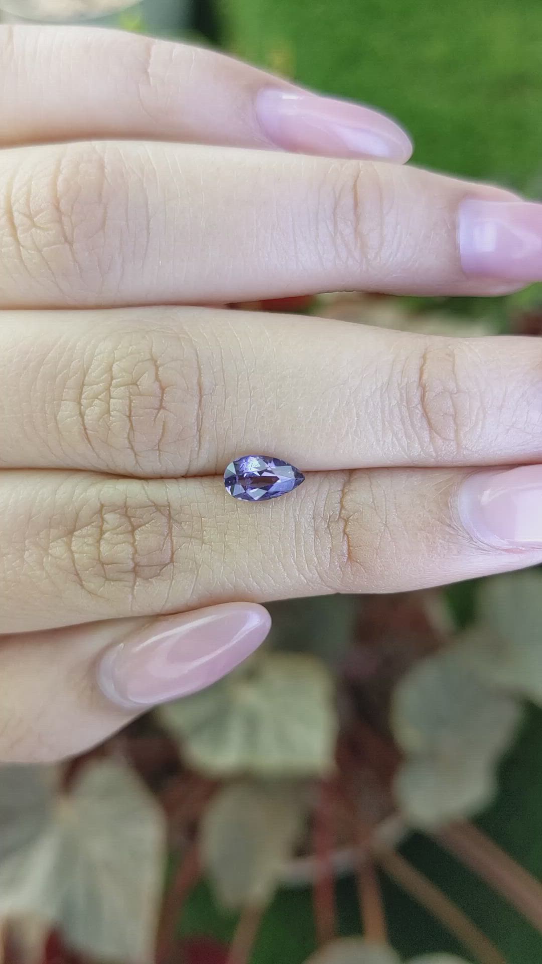0.77 Ct. Purple Spinel from Ceylon (Sri Lanka) Size Video