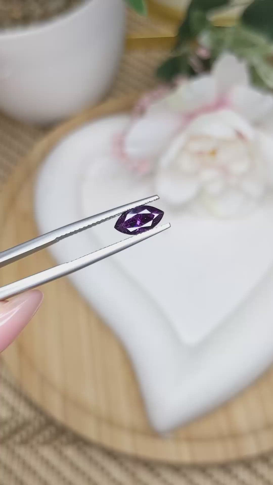 1.07 Ct. Purple Spinel from Ceylon (Sri Lanka) Size Video