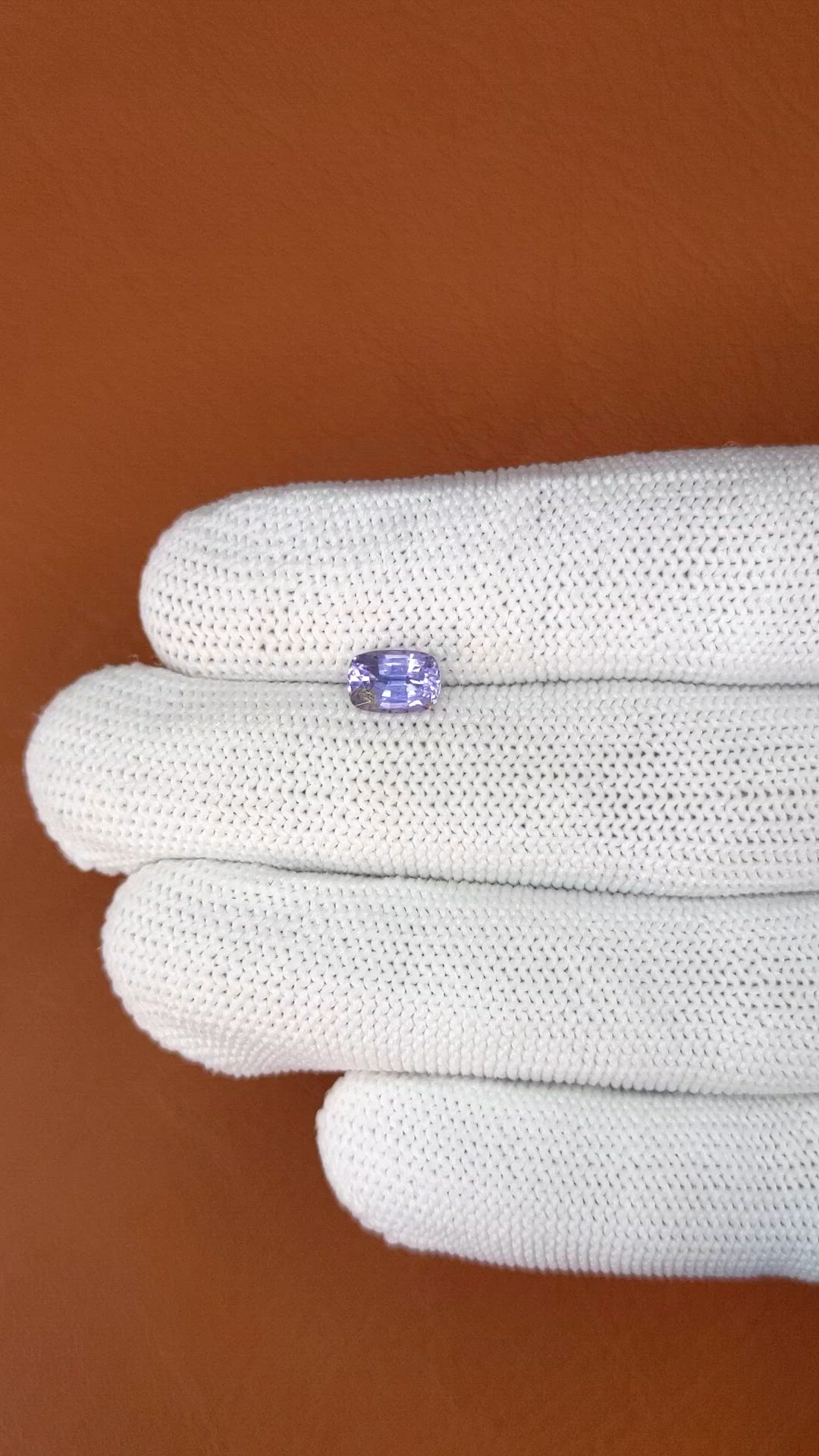 1.12 Ct. Purple Spinel from Ceylon (Sri Lanka) Size Video