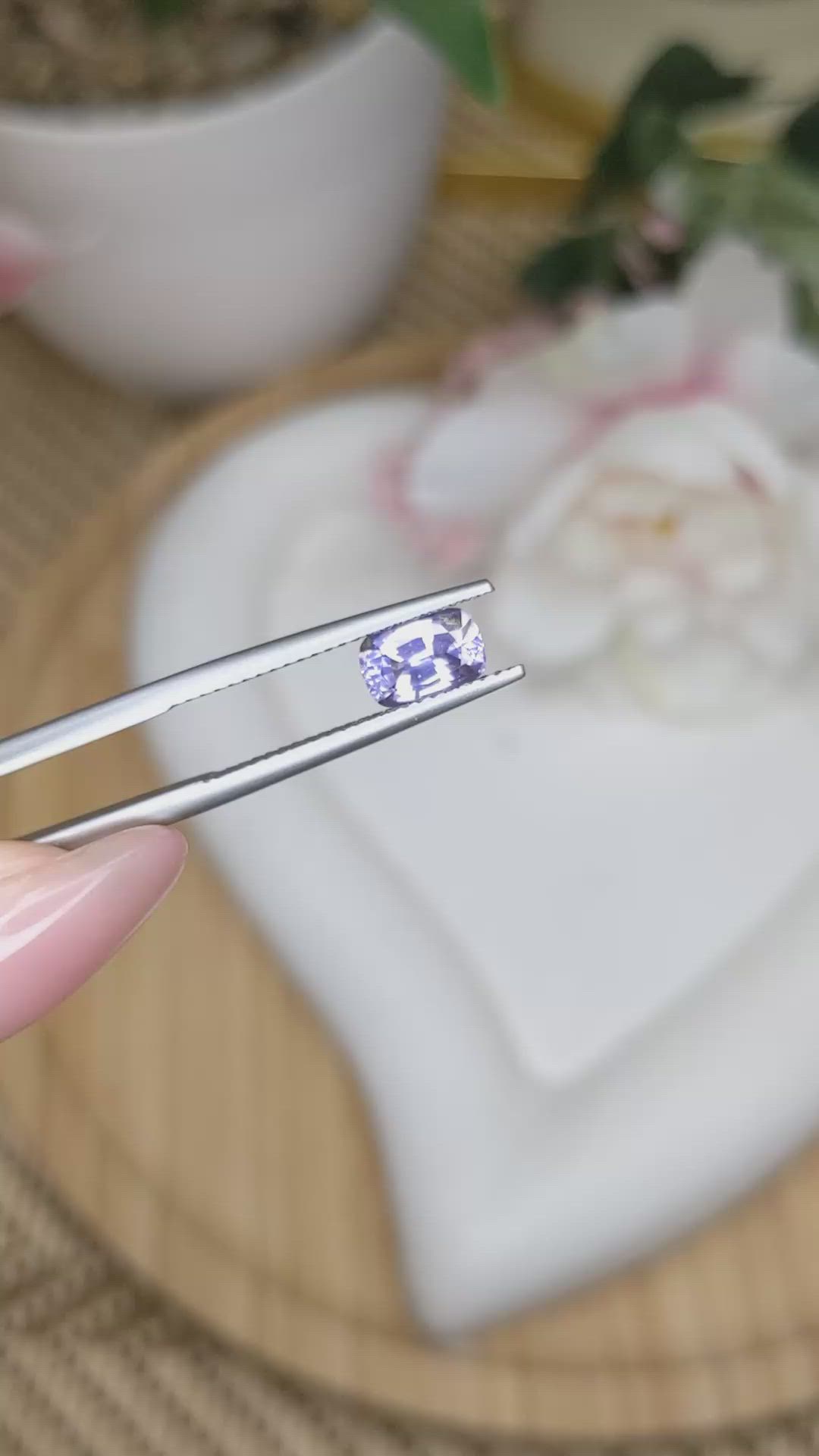 1.12 Ct. Purple Spinel from Ceylon (Sri Lanka) Size Video
