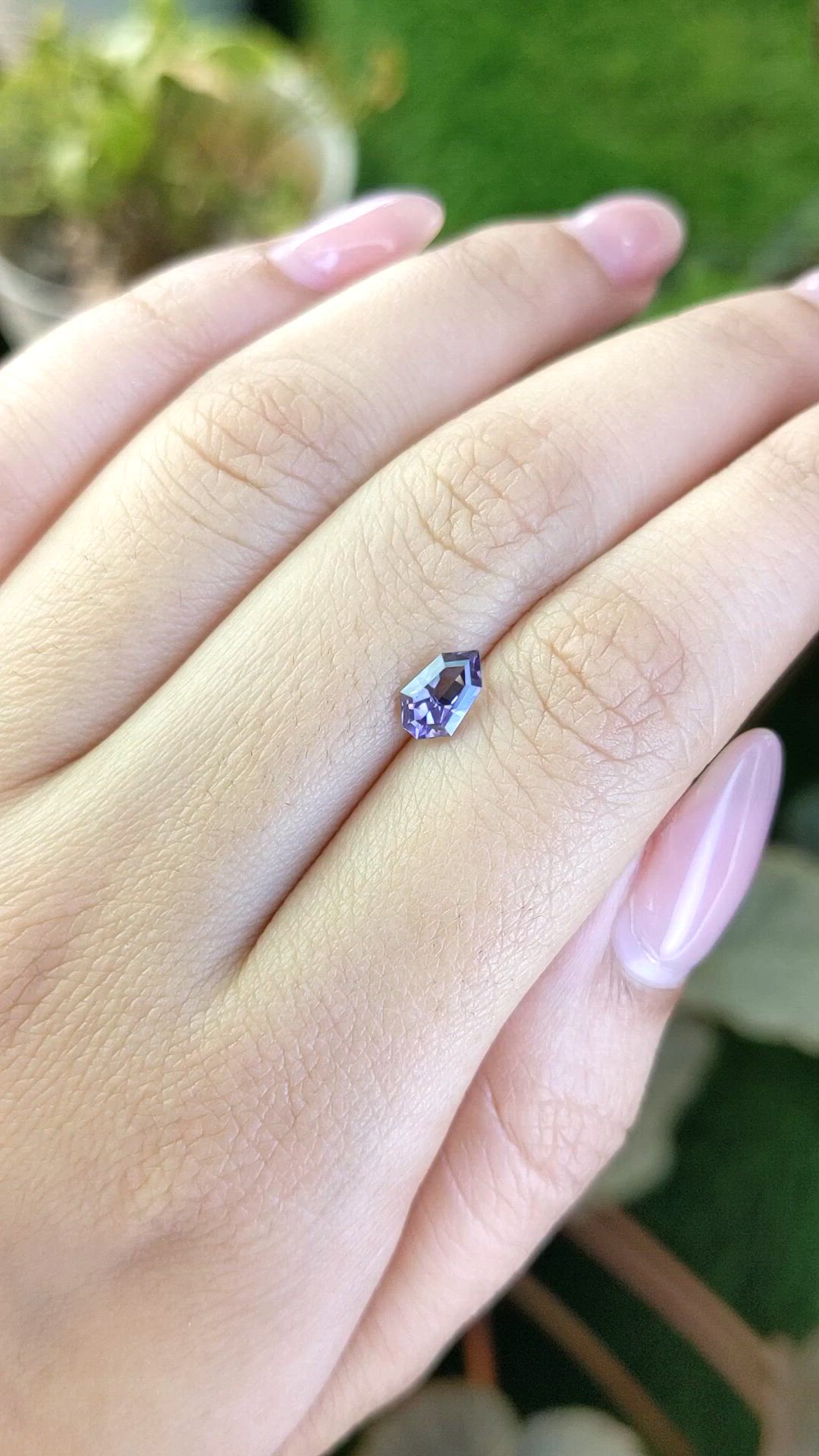 0.77 Ct. Purple Spinel from Ceylon (Sri Lanka) Size Video