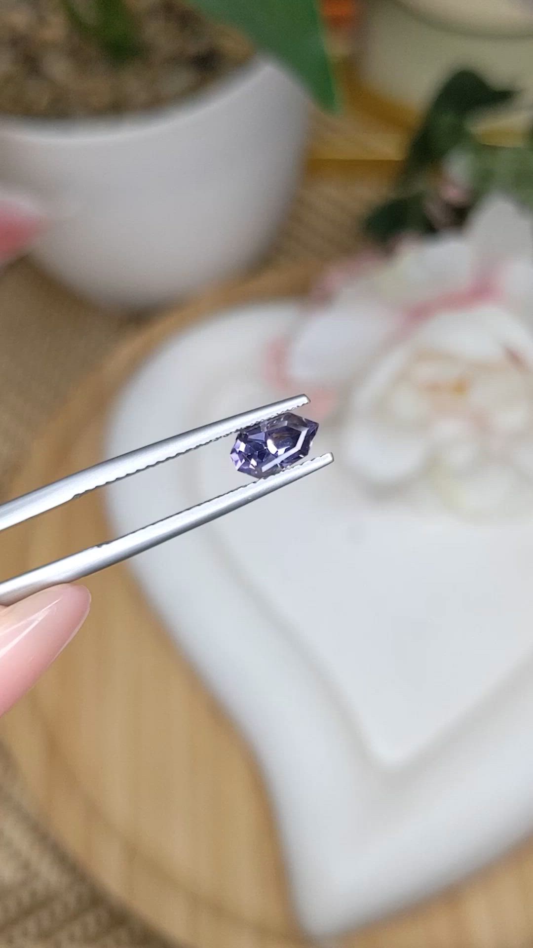 0.77 Ct. Purple Spinel from Ceylon (Sri Lanka) Size Video