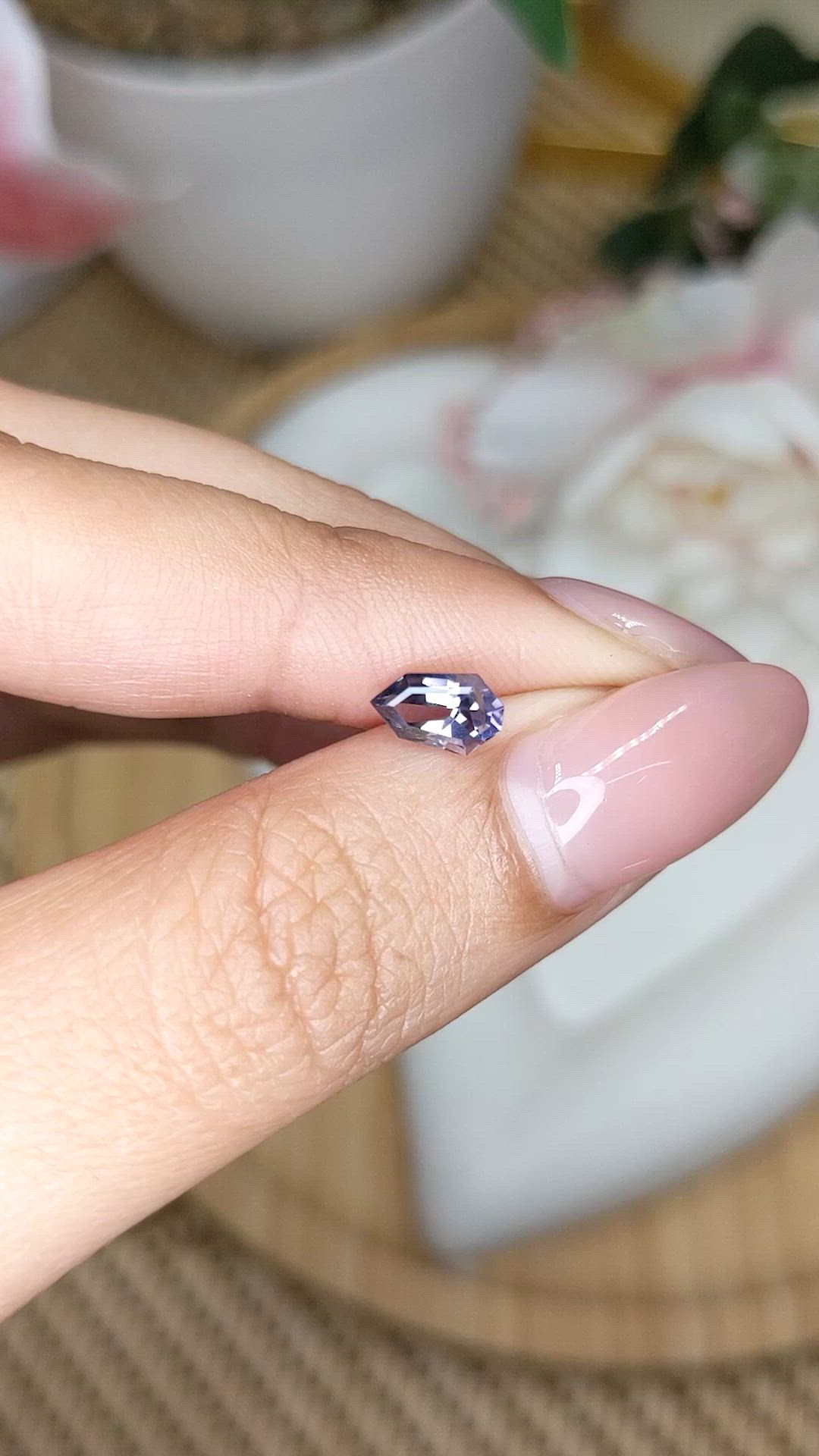 0.77 Ct. Purple Spinel from Ceylon (Sri Lanka) Size Video
