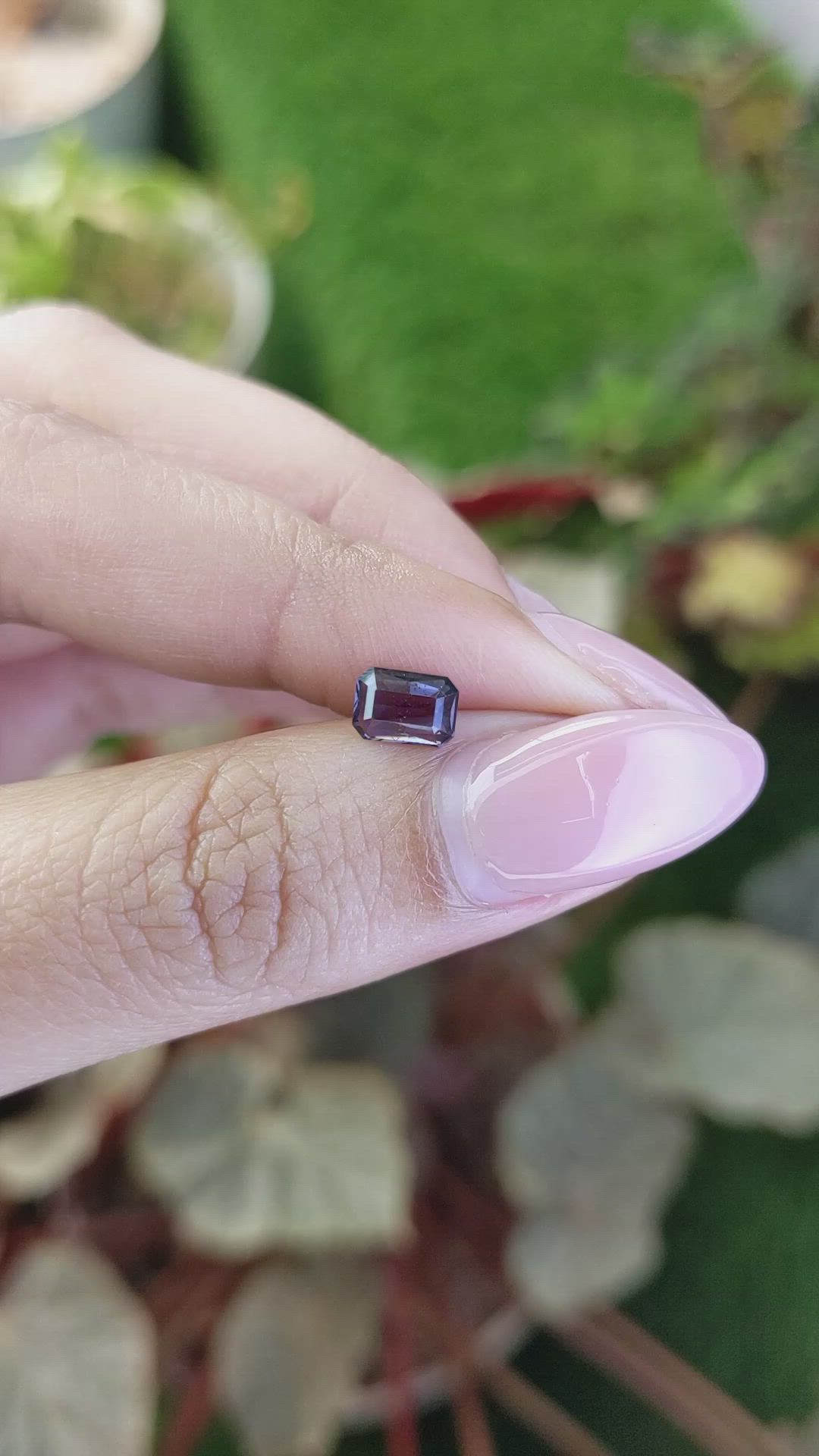 0.78 Ct. Purple Spinel from Ceylon (Sri Lanka) Size Video
