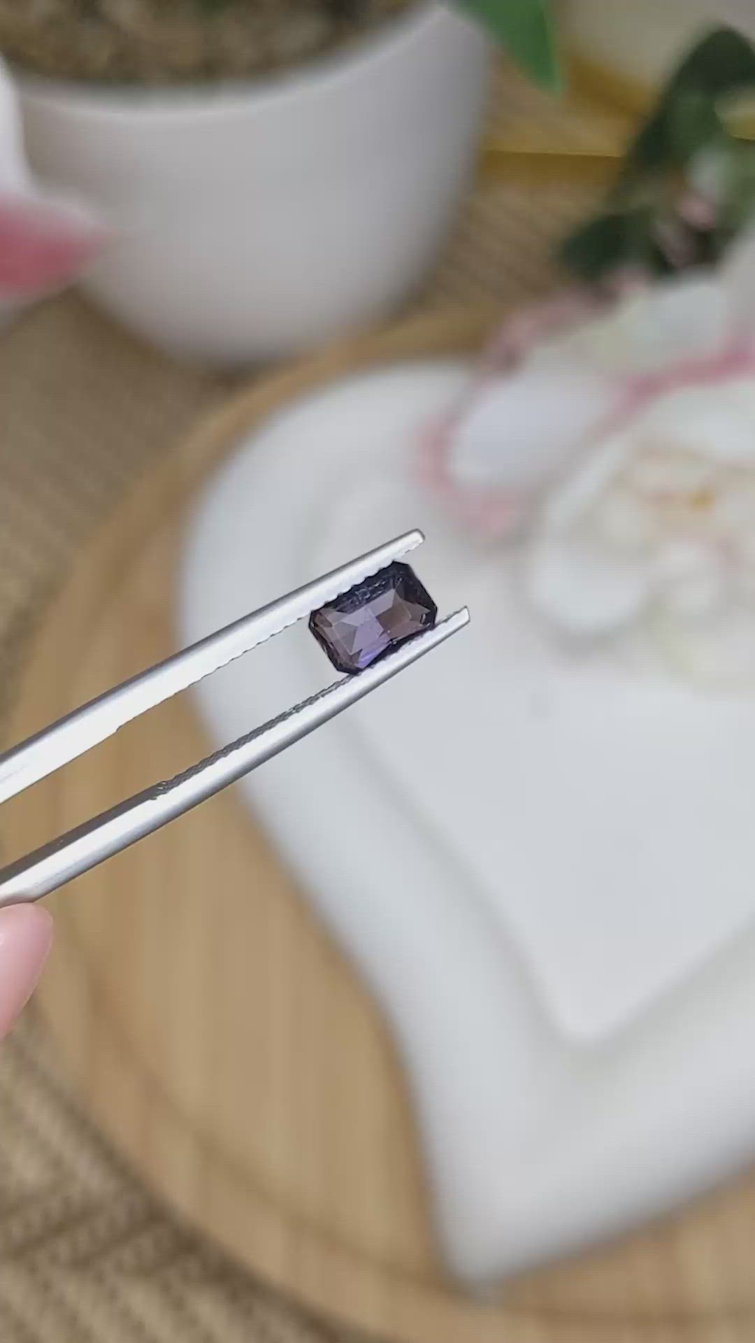 0.78 Ct. Purple Spinel from Ceylon (Sri Lanka) Size Video