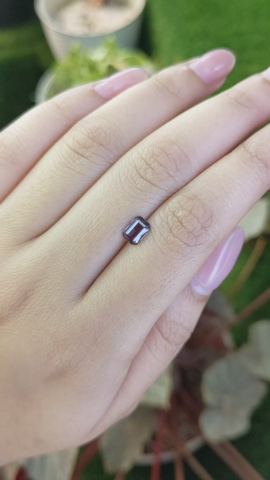0.78 Ct. Purple Spinel from Ceylon (Sri Lanka) Size Video