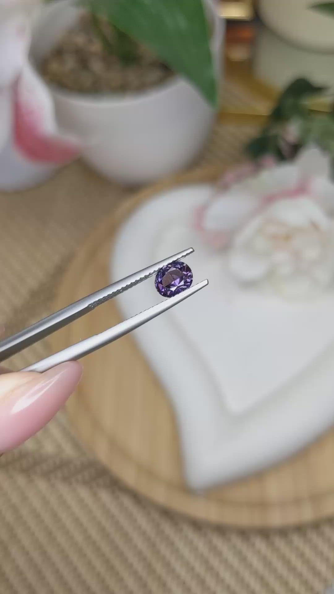 1.13 Ct. Purple Spinel from Ceylon (Sri Lanka) Size Video