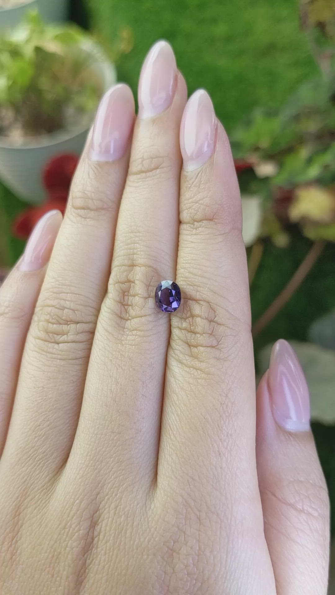1.13 Ct. Purple Spinel from Ceylon (Sri Lanka) Size Video