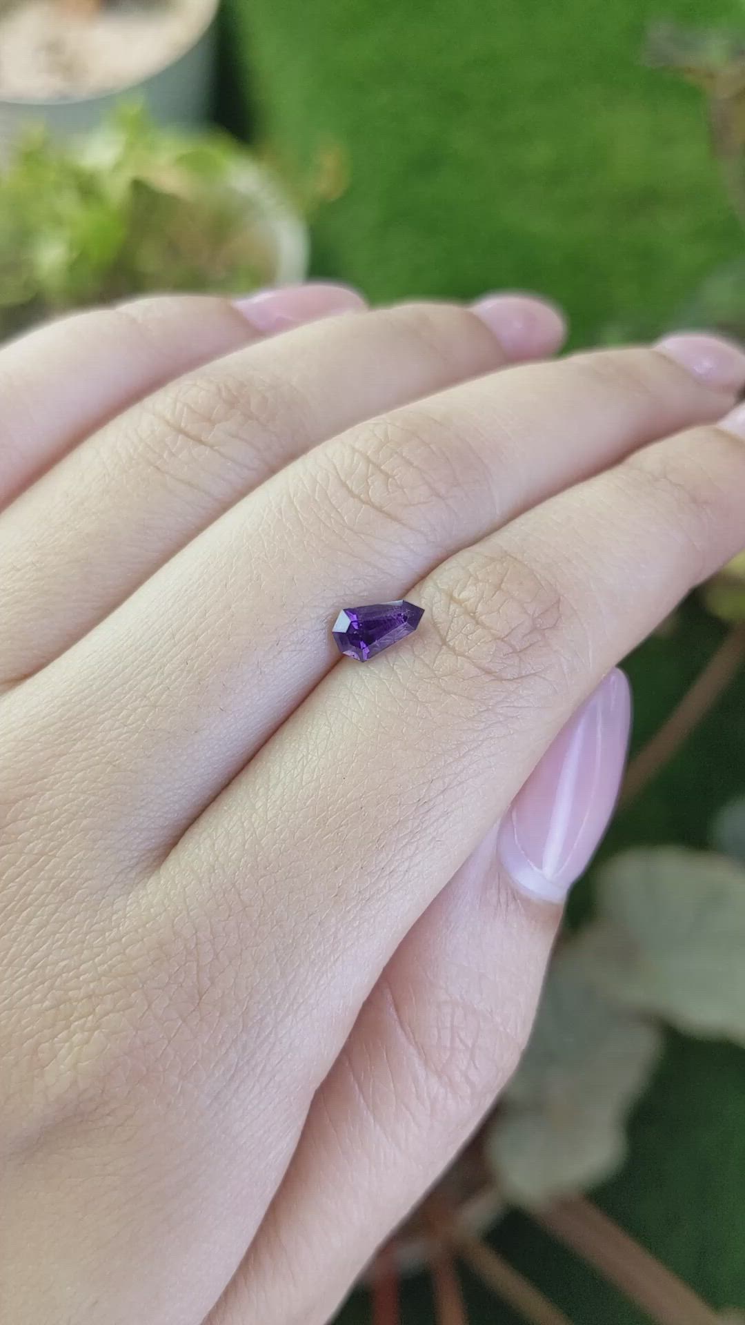 0.82 Ct. Pinkish Purple Spinel from Ceylon (Sri Lanka) Size Video