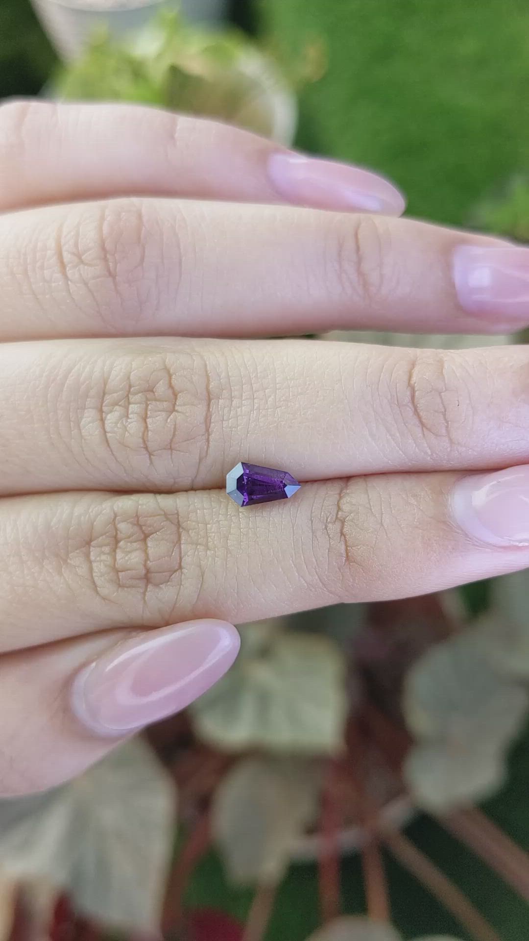 0.82 Ct. Pinkish Purple Spinel from Ceylon (Sri Lanka) Size Video