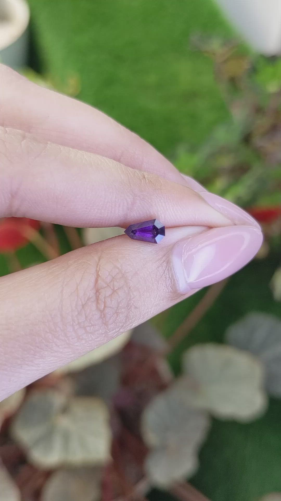 0.82 Ct. Pinkish Purple Spinel from Ceylon (Sri Lanka) Size Video