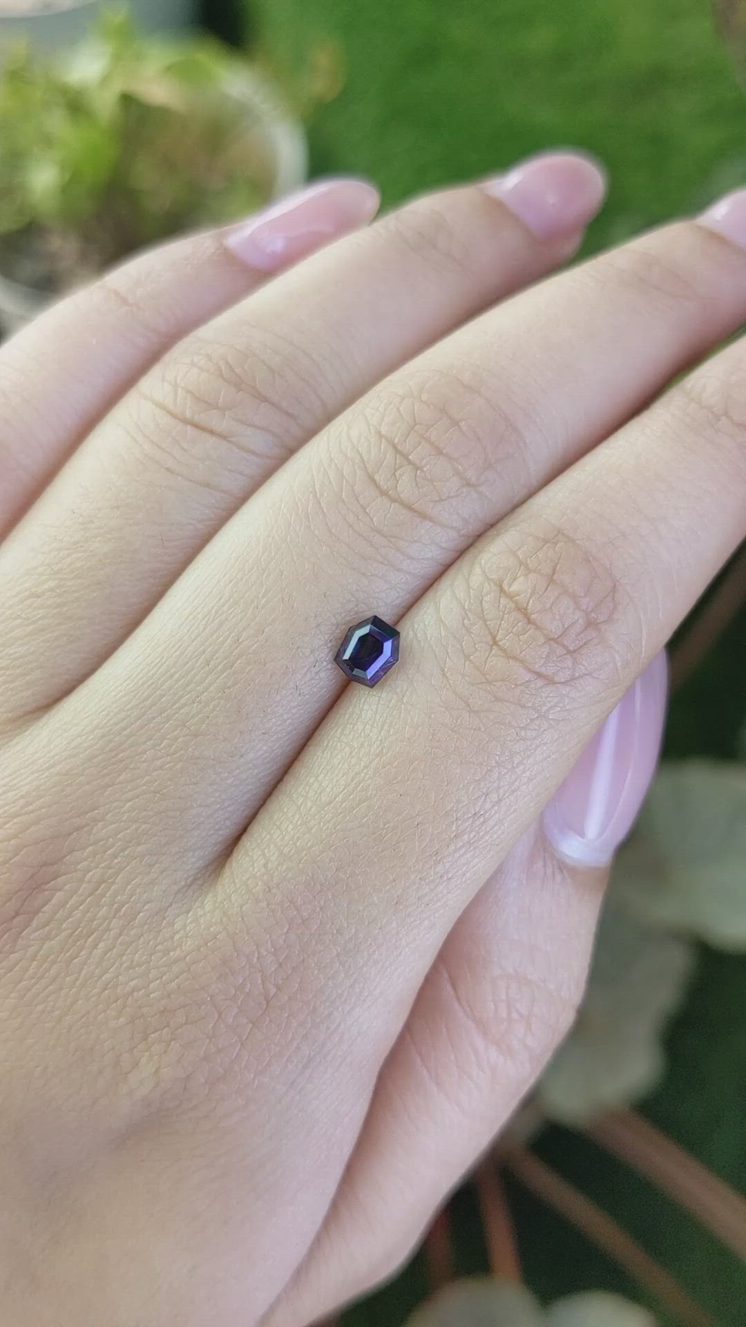 0.71 Ct. Bluish Purple Spinel from Ceylon (Sri Lanka) Size Video
