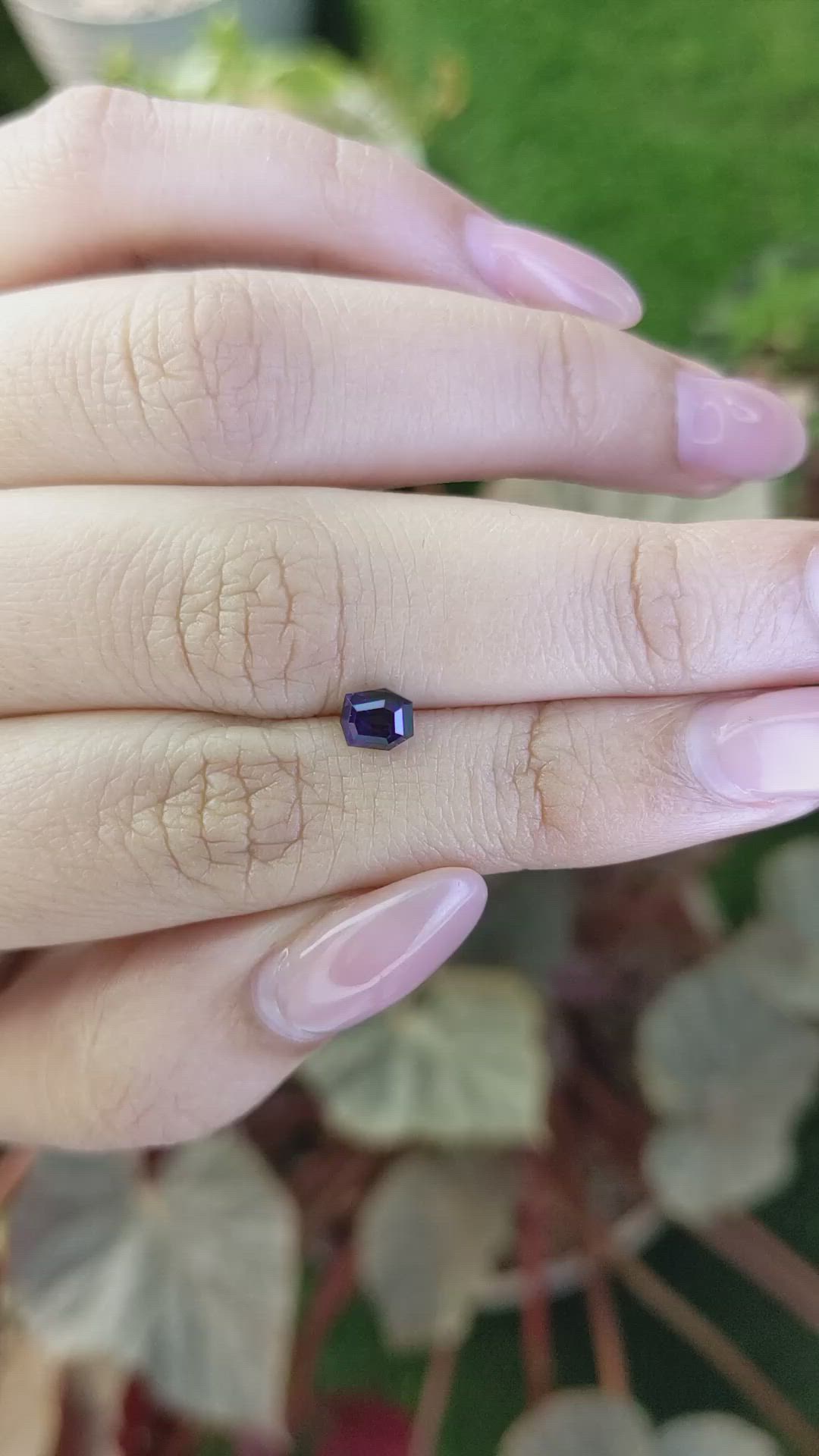 0.71 Ct. Bluish Purple Spinel from Ceylon (Sri Lanka) Size Video
