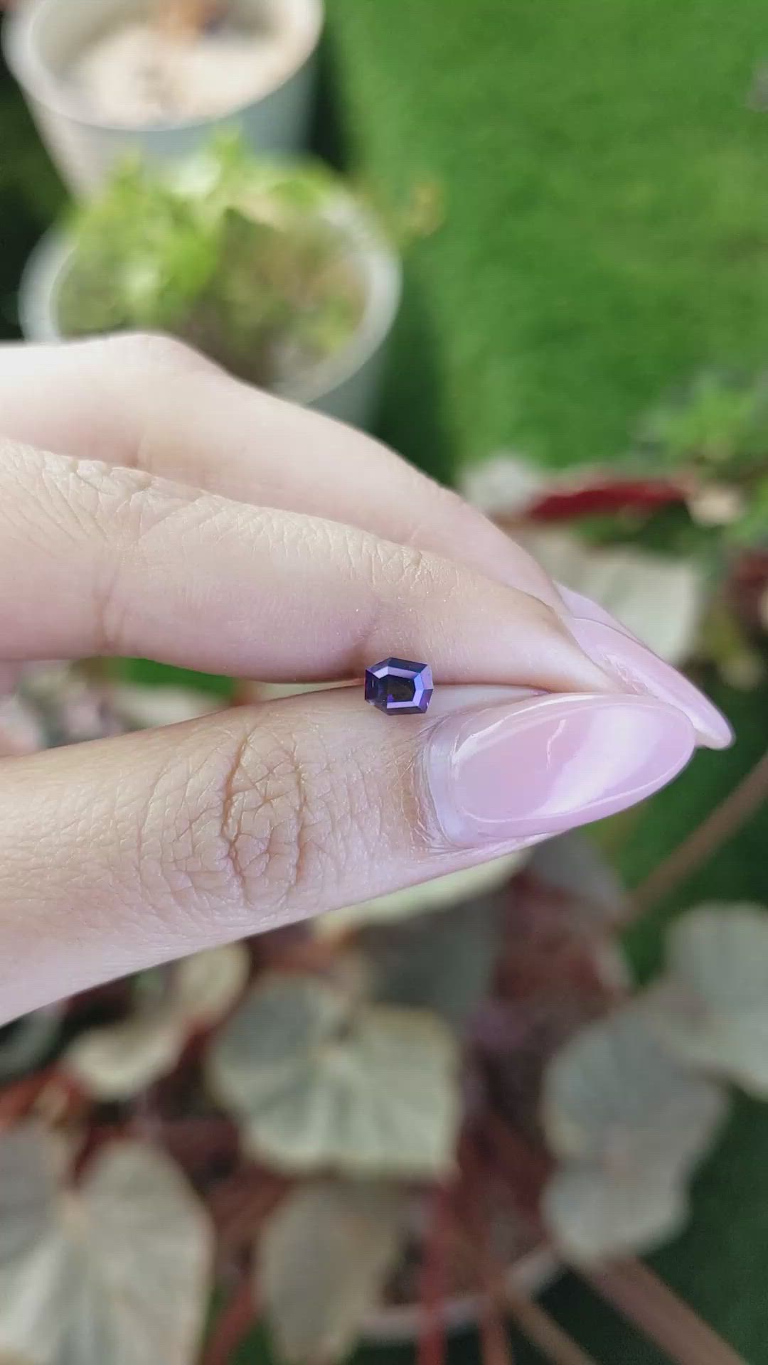 0.71 Ct. Bluish Purple Spinel from Ceylon (Sri Lanka) Size Video