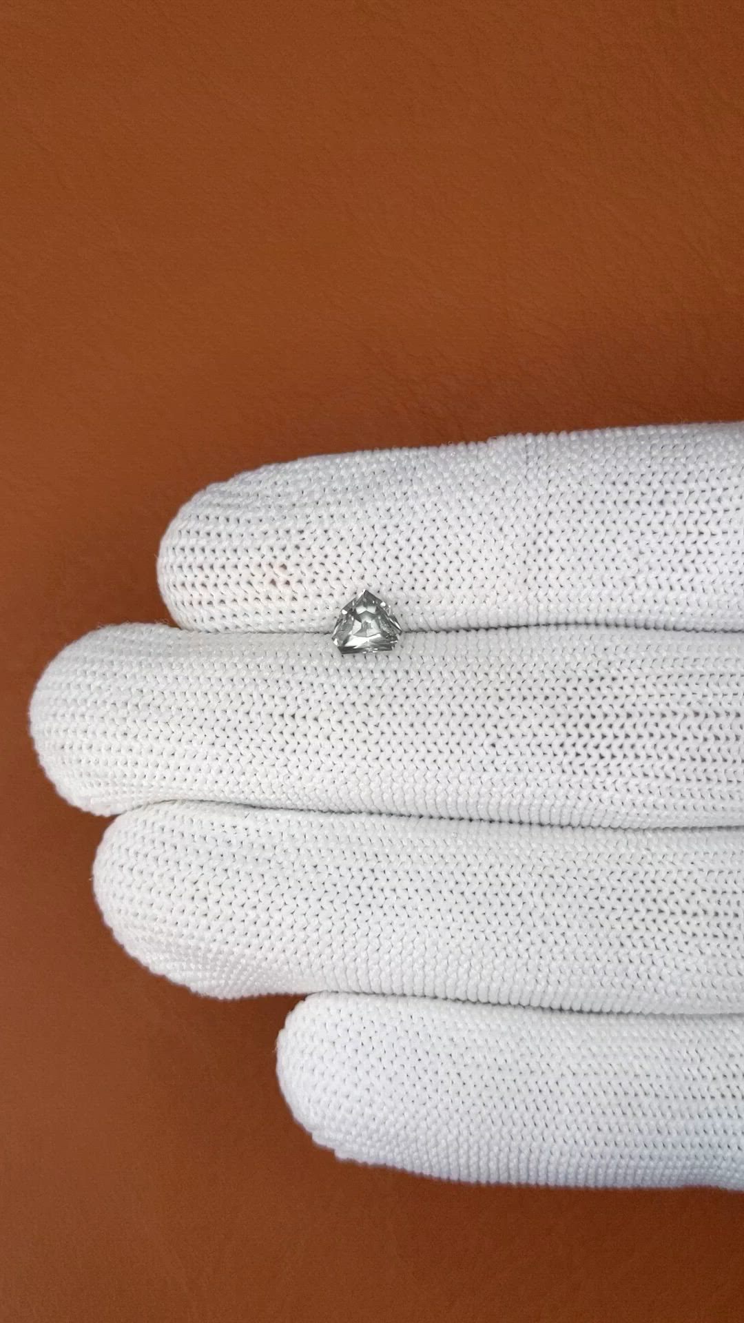 0.87 Ct. Grey Spinel from Ceylon (Sri Lanka) Size Video