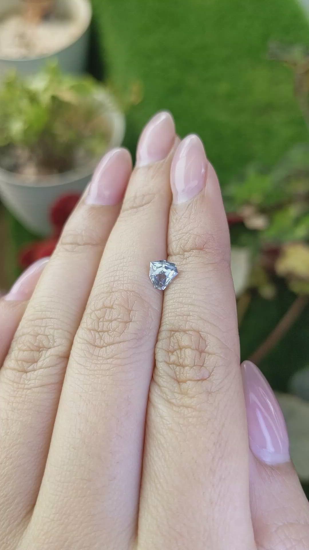 0.87 Ct. Grey Spinel from Ceylon (Sri Lanka) Size Video