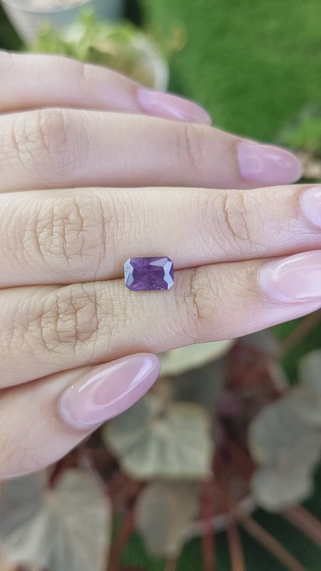 1.53 Ct. Pinkish Purple Spinel from Ceylon (Sri Lanka) Size Video