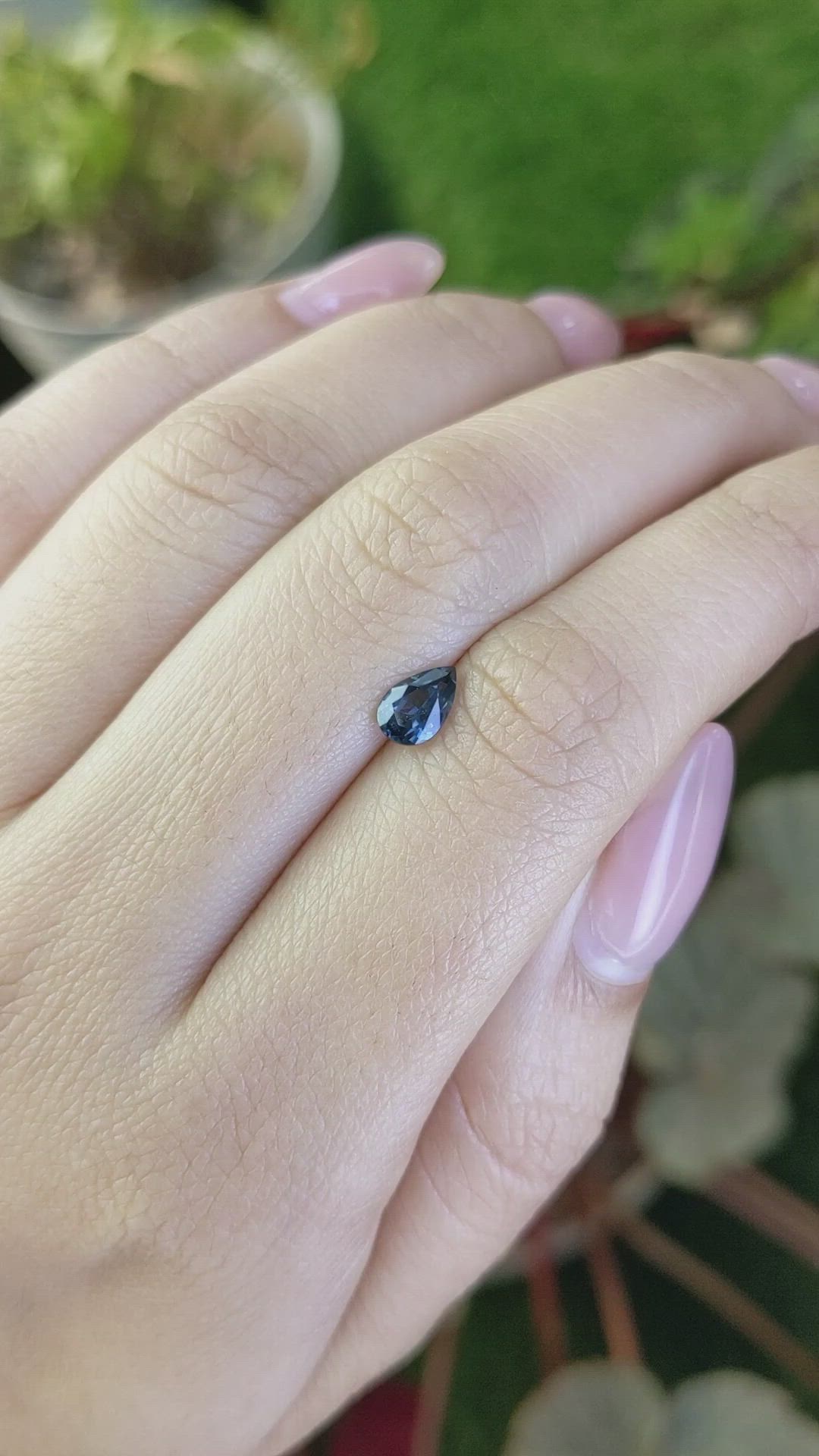 0.59 Ct. Blue Spinel from Ceylon (Sri Lanka) Size Video
