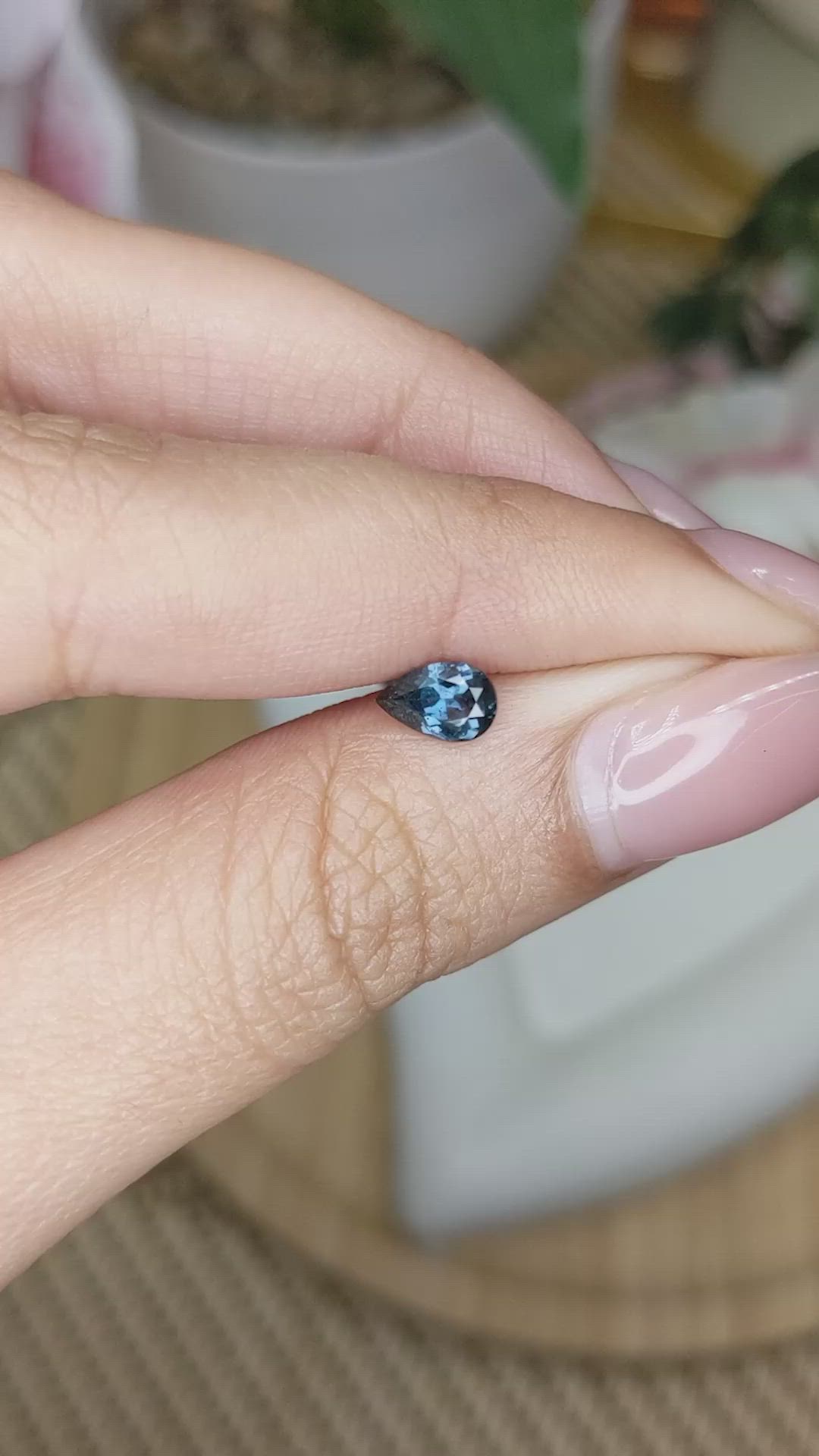 0.59 Ct. Blue Spinel from Ceylon (Sri Lanka) Size Video