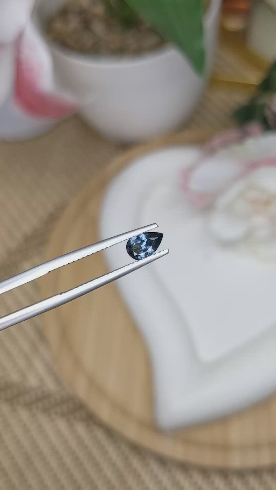 0.59 Ct. Blue Spinel from Ceylon (Sri Lanka) Size Video