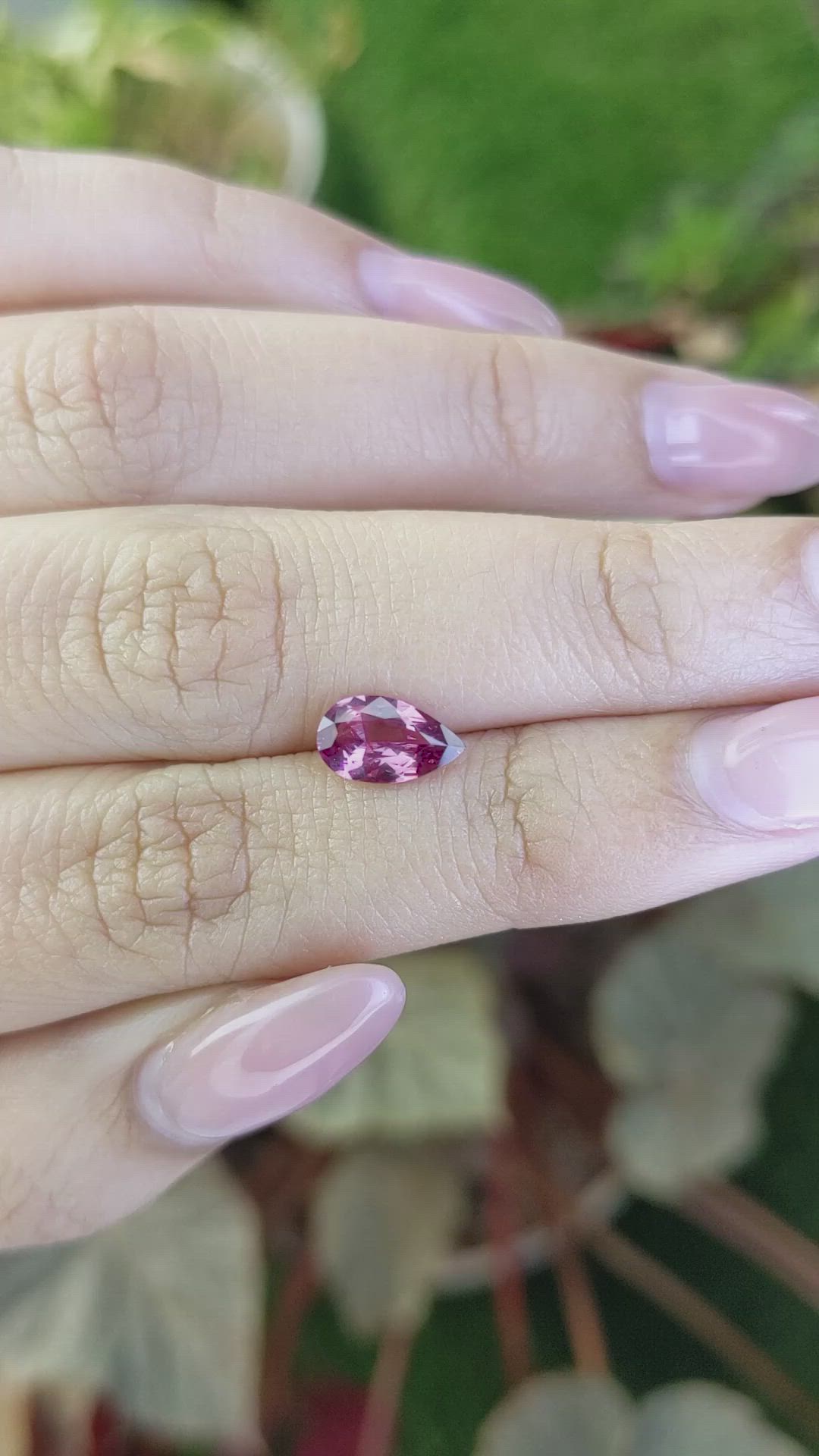 1.10 Ct. Purplish Pink Garnet from Ceylon (Sri Lanka) Size Video