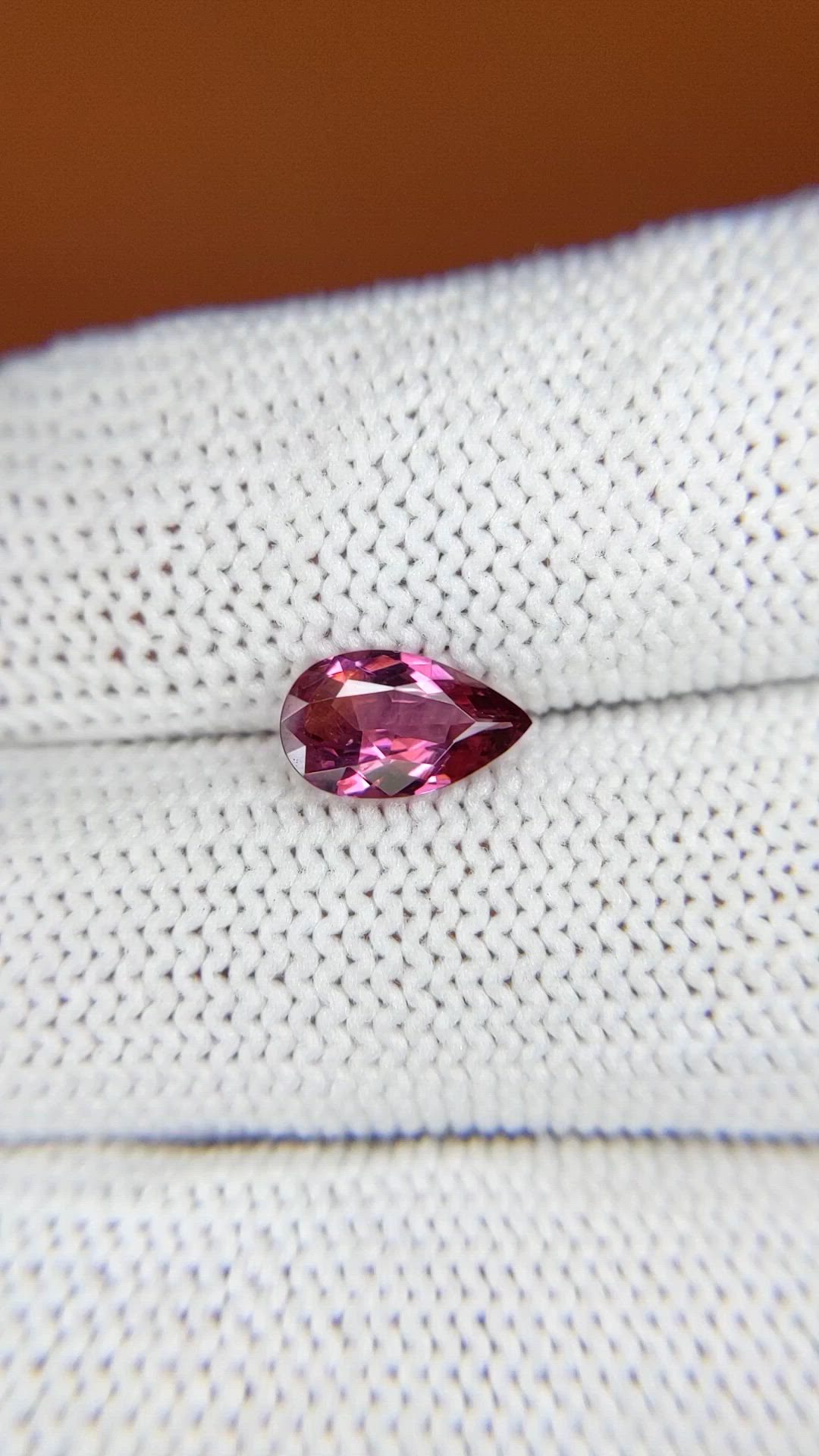 1.10 Ct. Purplish Pink Garnet from Ceylon (Sri Lanka) Size Video