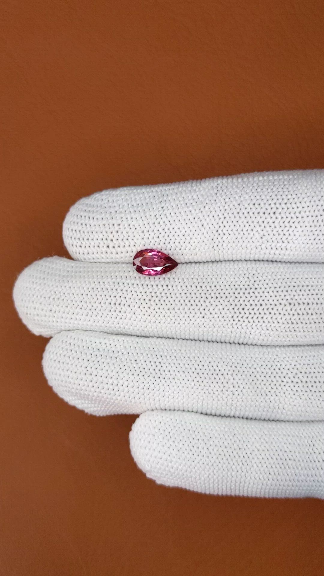 1.10 Ct. Purplish Pink Garnet from Ceylon (Sri Lanka) Size Video