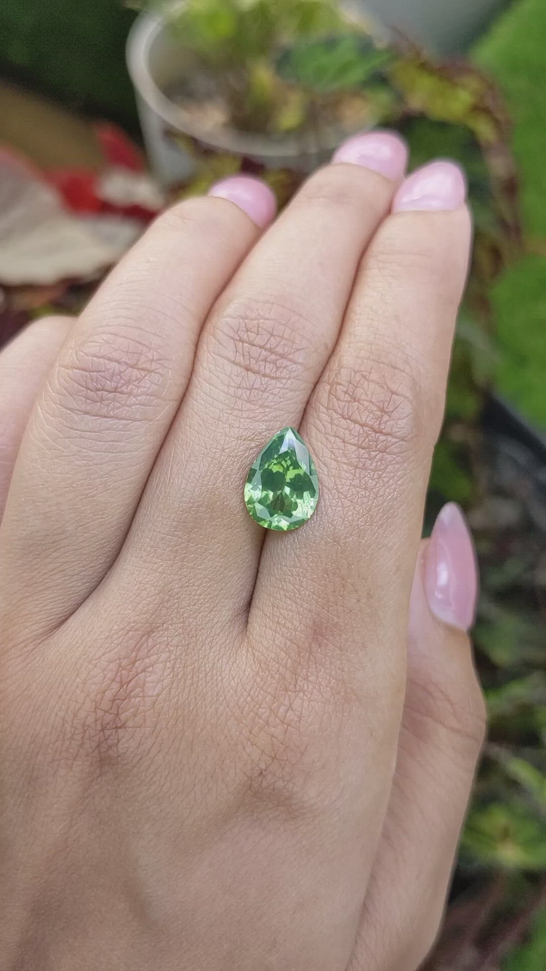 4.22 Ct. Green Tourmaline from Ceylon (Sri Lanka) Size Video