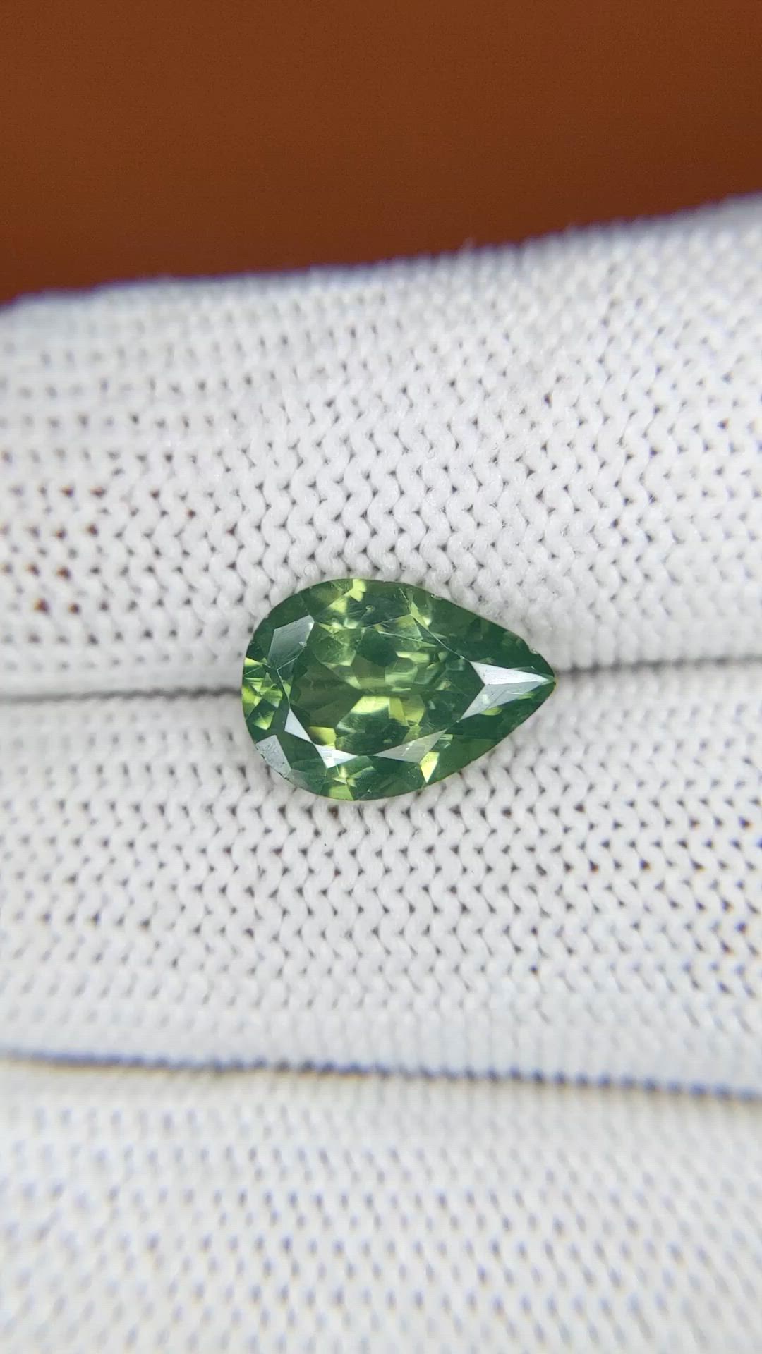 4.22 Ct. Green Tourmaline from Ceylon (Sri Lanka) Size Video