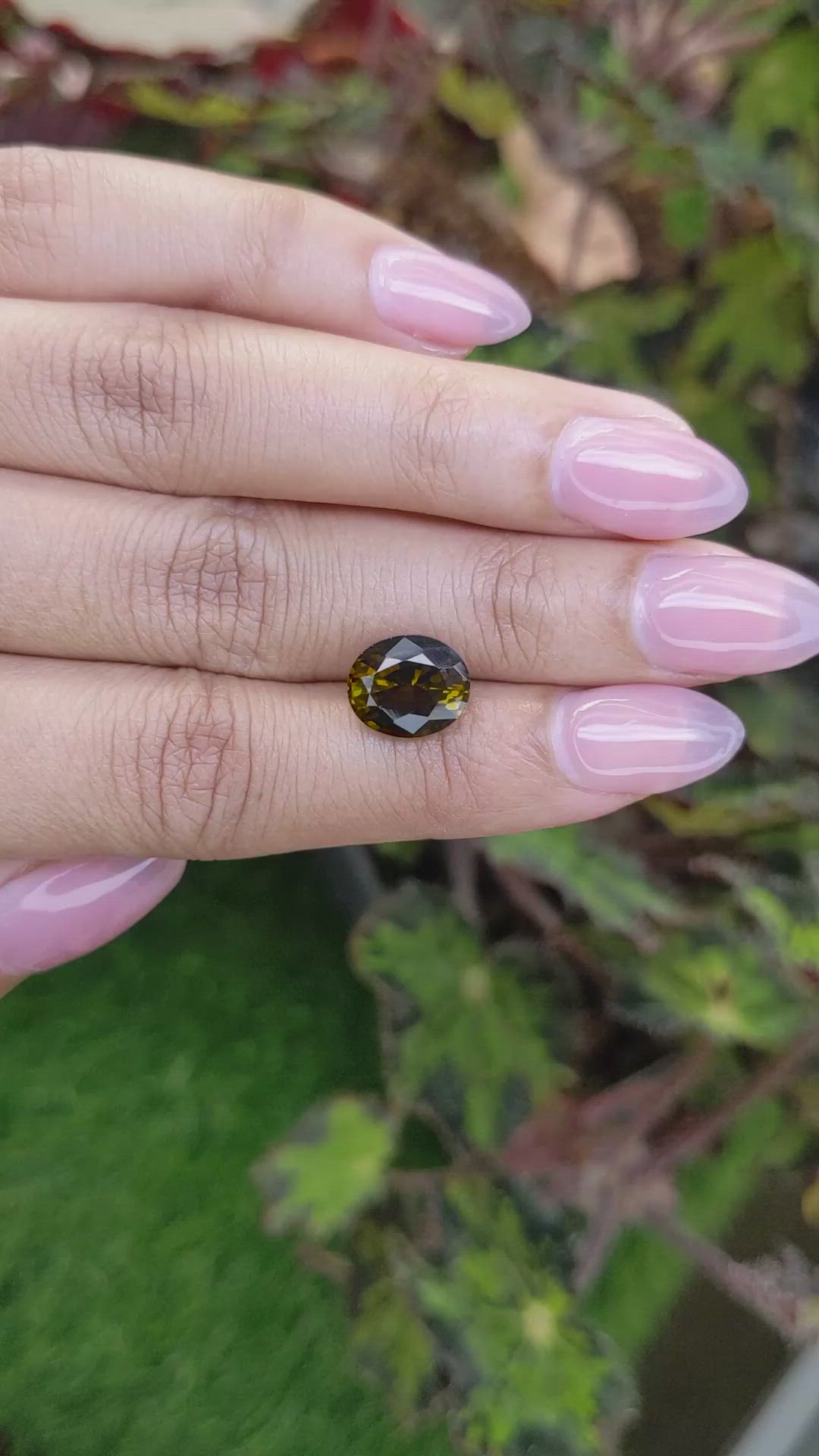 3.27 Ct. Yellowish Brown Tourmaline from Ceylon (Sri Lanka) Size Video