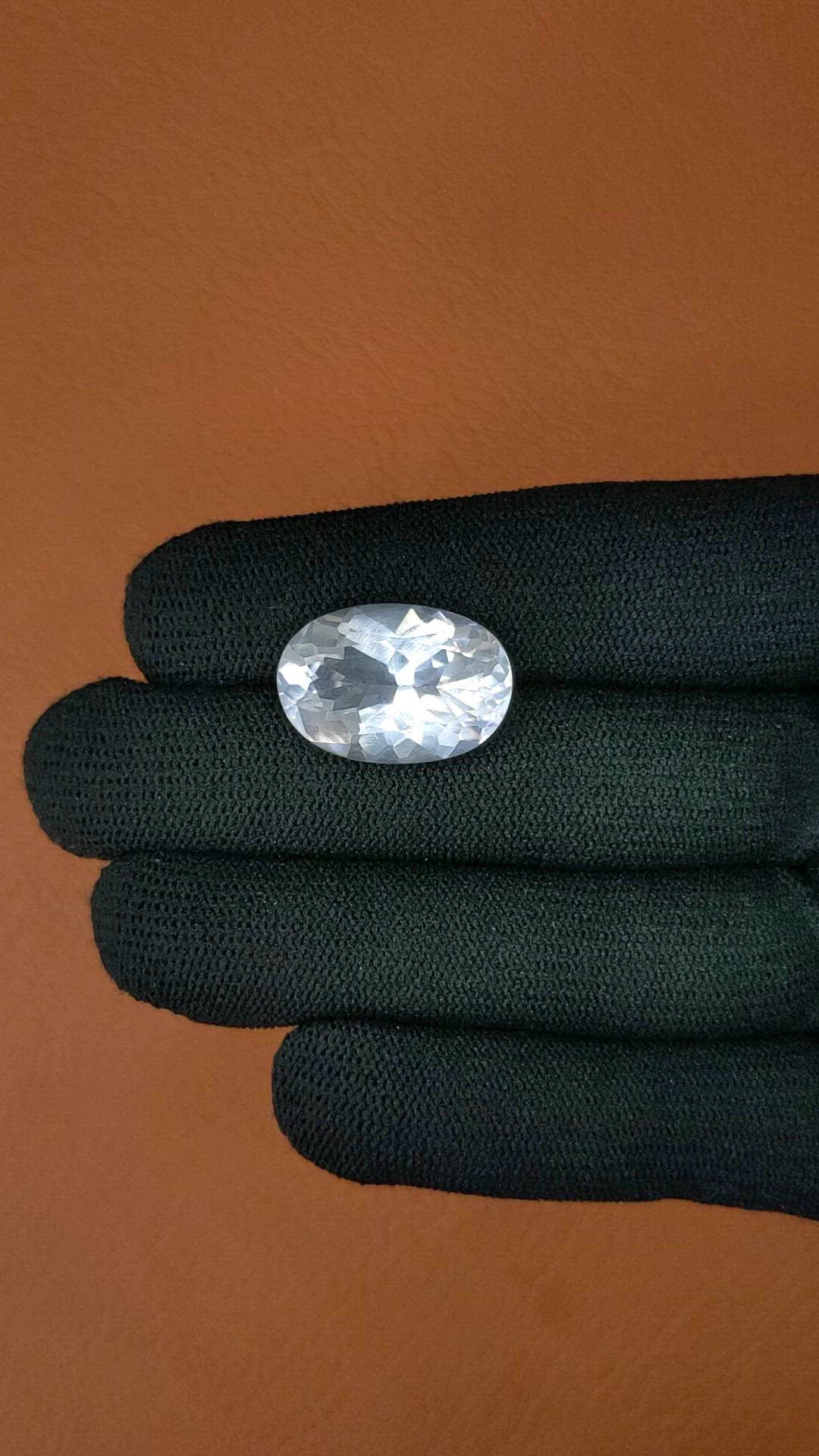 15.63 Ct. White Quartz from Brazil Size Video