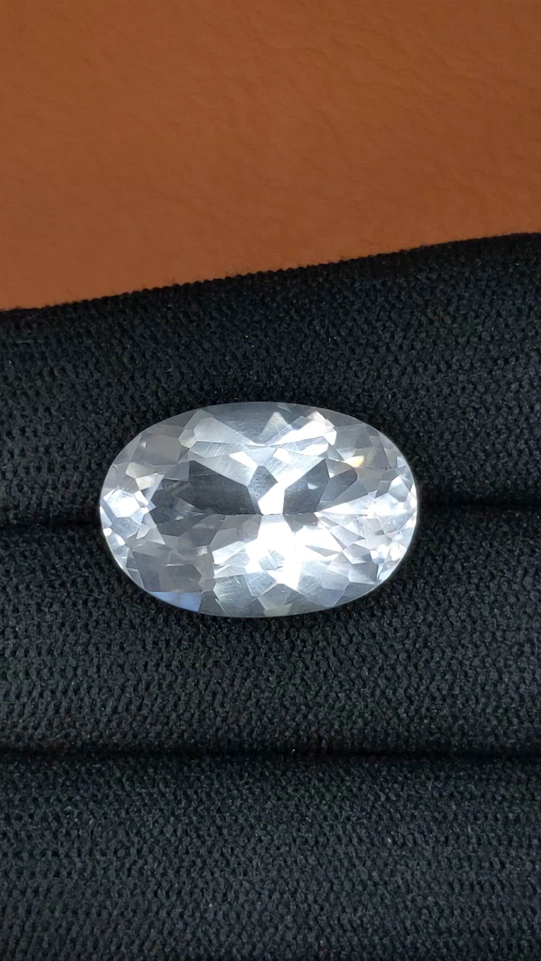 15.63 Ct. White Quartz from Brazil Size Video