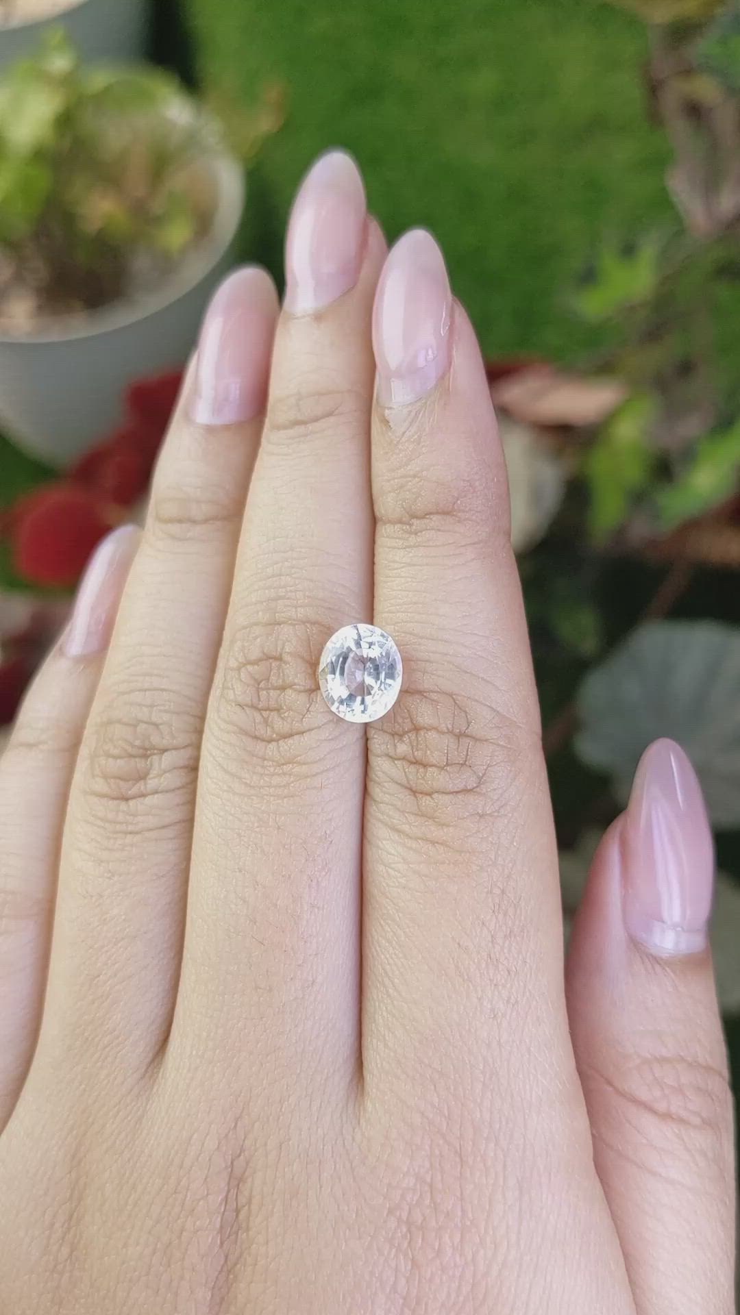 2.35 Ct. White Topaz from Brazil Size Video