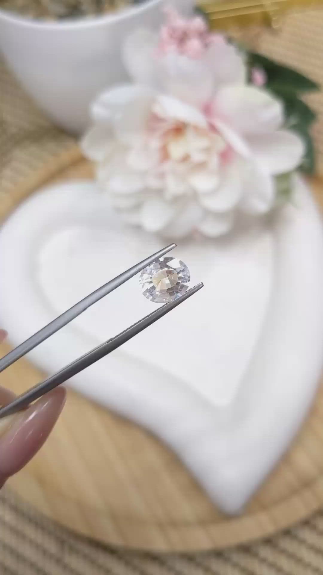 2.35 Ct. White Topaz from Brazil Size Video