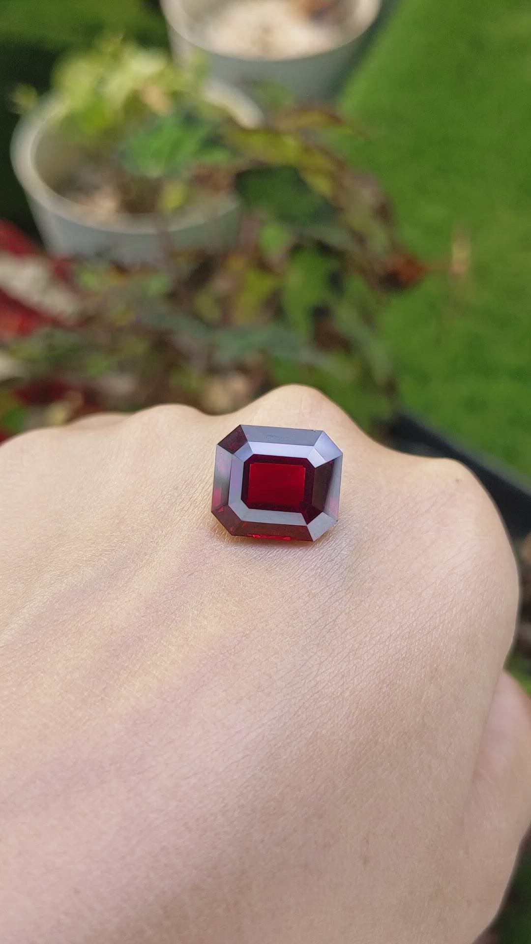 14.26 Ct. Red Almandine Garnet from Ceylon (Sri Lanka) Size Video