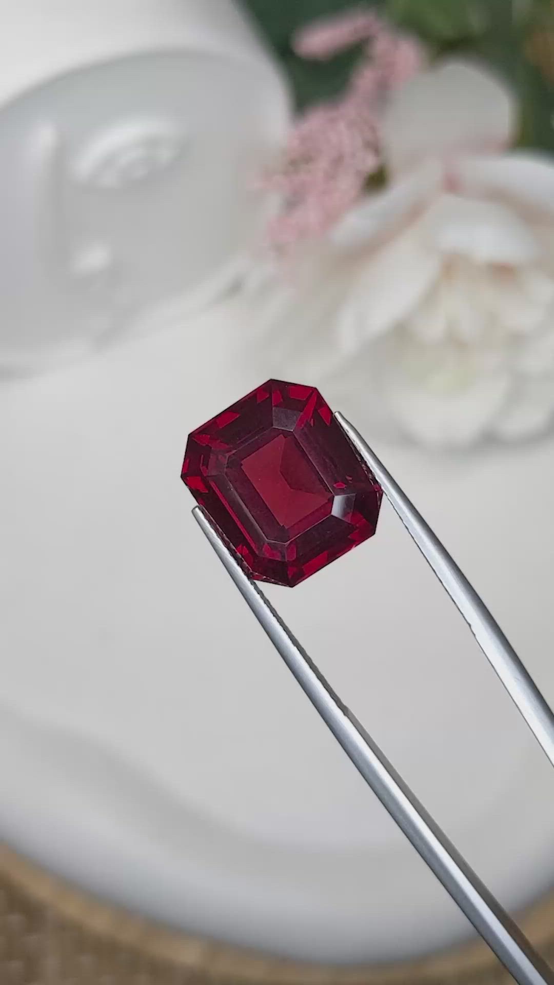 14.26 Ct. Red Almandine Garnet from Ceylon (Sri Lanka) Size Video