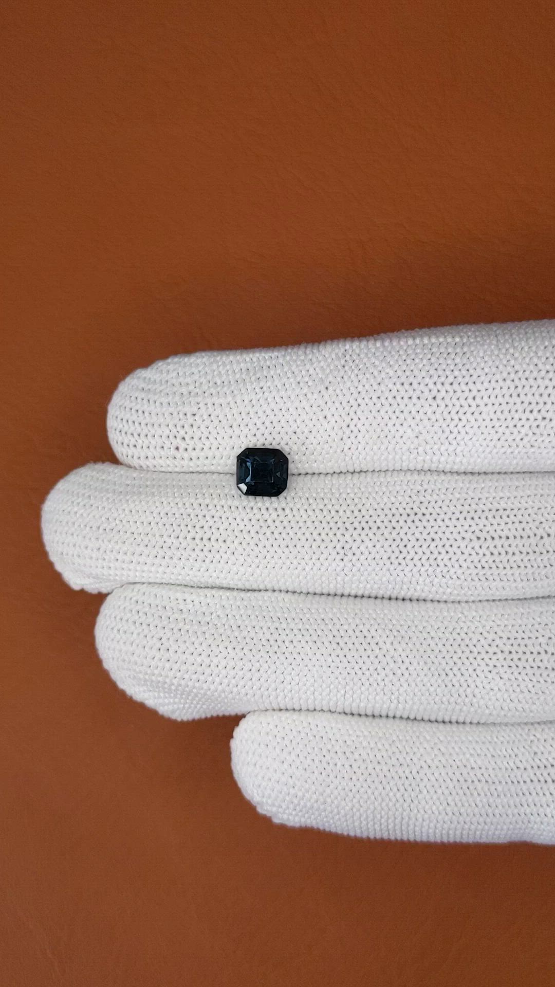 1.83 Ct. Greyish Blue Spinel from Ceylon (Sri Lanka) Size Video