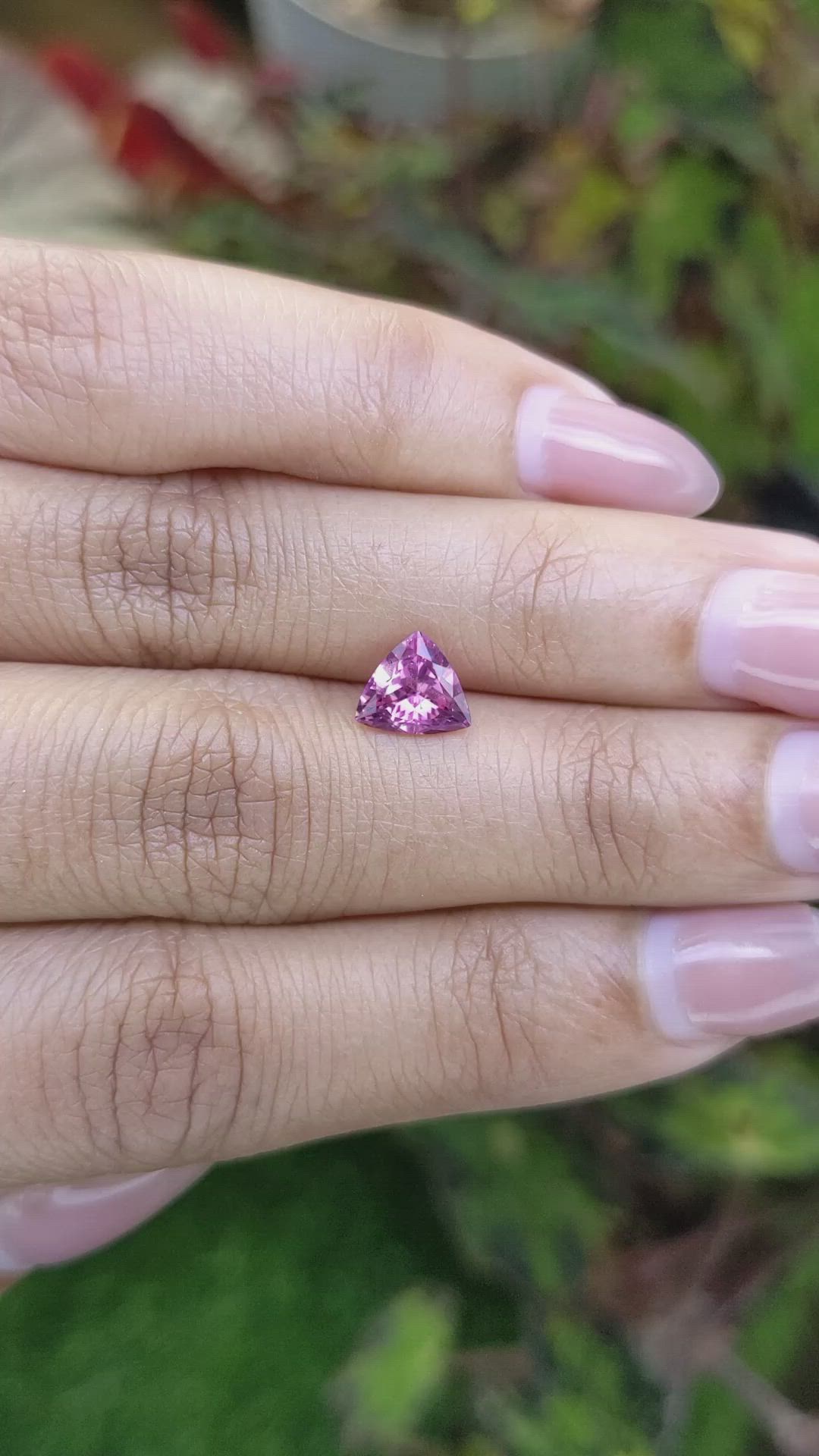 1.09 Ct. Pink Spinel from Ceylon (Sri Lanka) Size Video