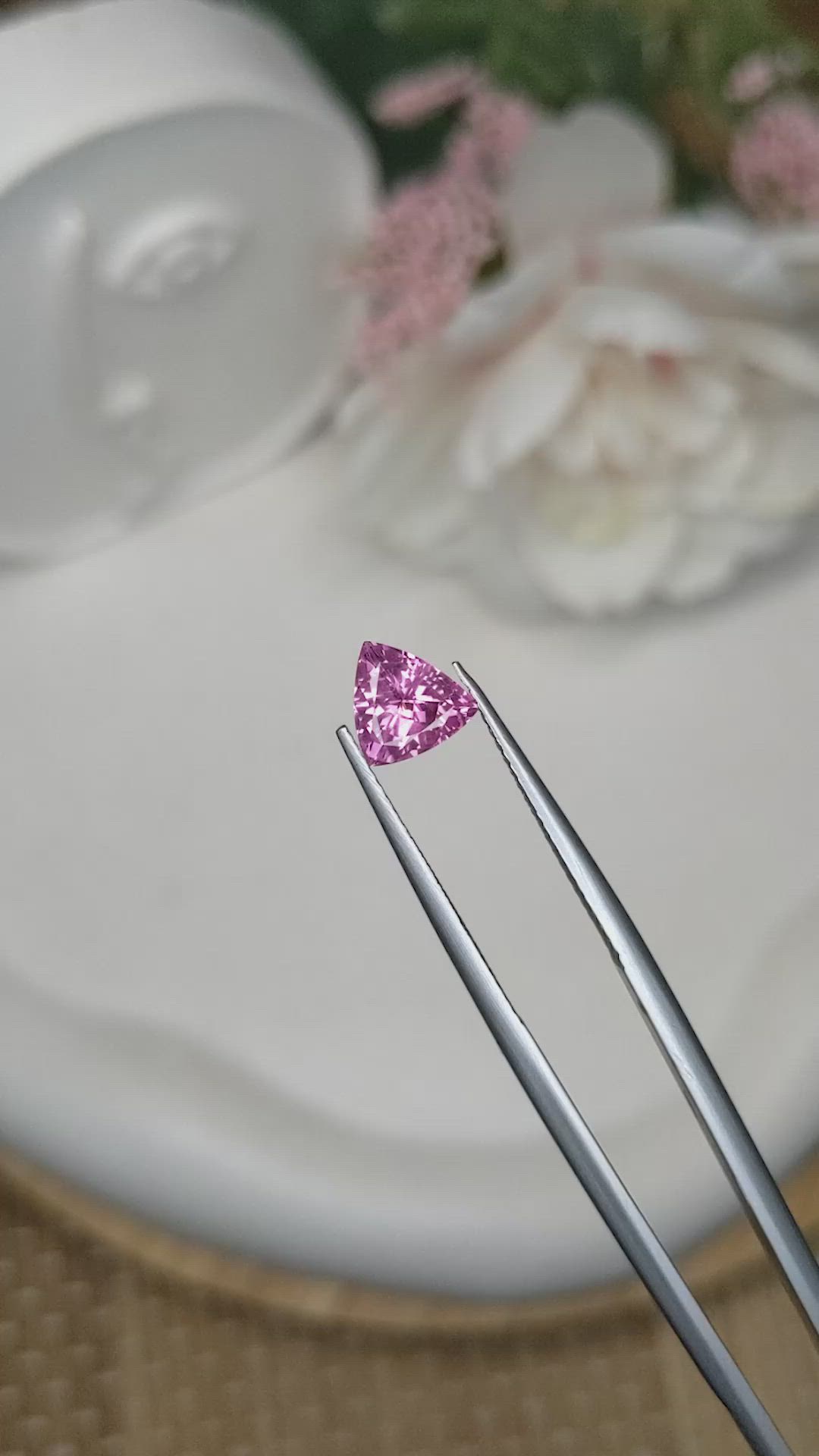 1.09 Ct. Pink Spinel from Ceylon (Sri Lanka) Size Video