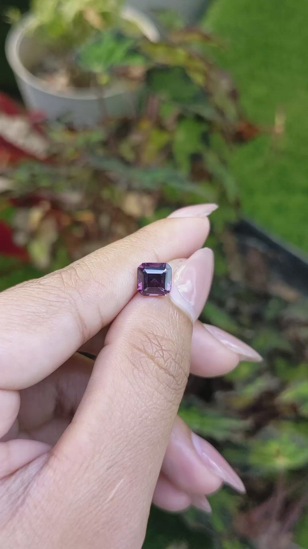 1.96 Ct. Purple Spinel from Ceylon (Sri Lanka) Size Video