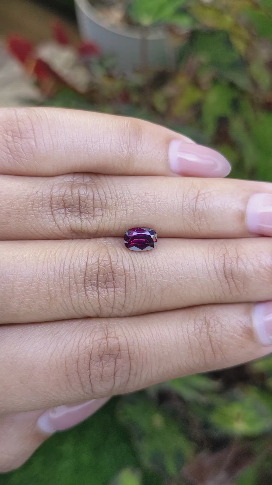 1.20 Ct. Purplish Red Spinel from Ceylon (Sri Lanka) Size Video