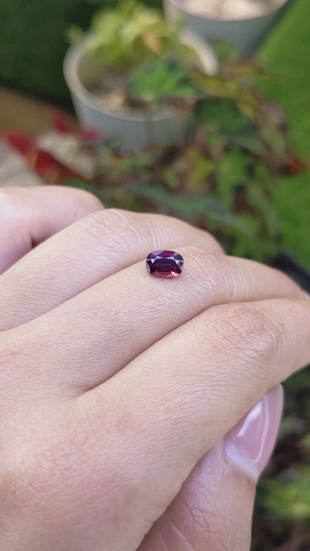 1.20 Ct. Purplish Red Spinel from Ceylon (Sri Lanka) Size Video