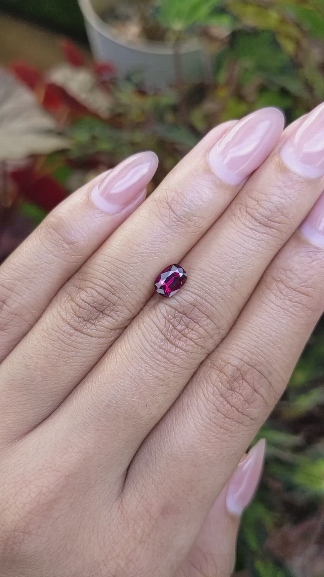 1.20 Ct. Purplish Red Spinel from Ceylon (Sri Lanka) Size Video