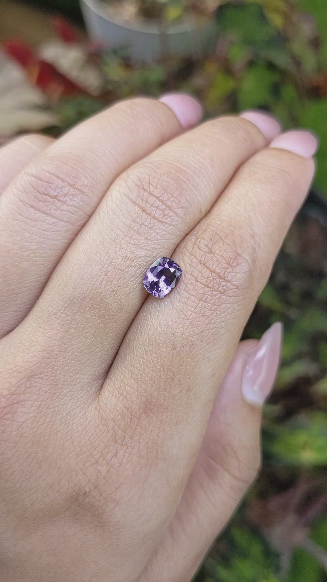 1.17 Ct. Purple Spinel from Ceylon (Sri Lanka) Size Video