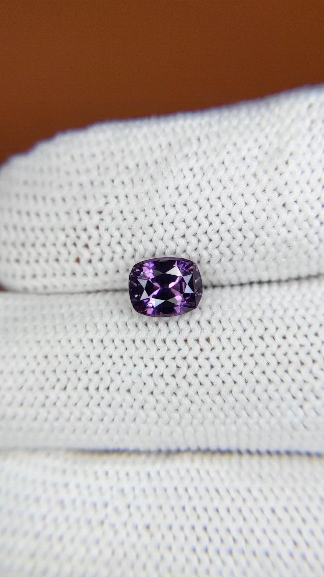 1.17 Ct. Purple Spinel from Ceylon (Sri Lanka) Size Video