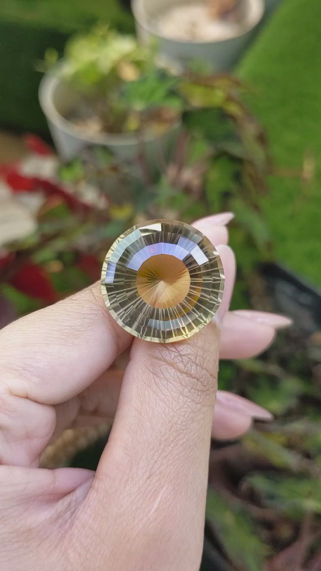 41.64 Ct. Yellowish Brown Smoky Quartz from Brazil Size Video