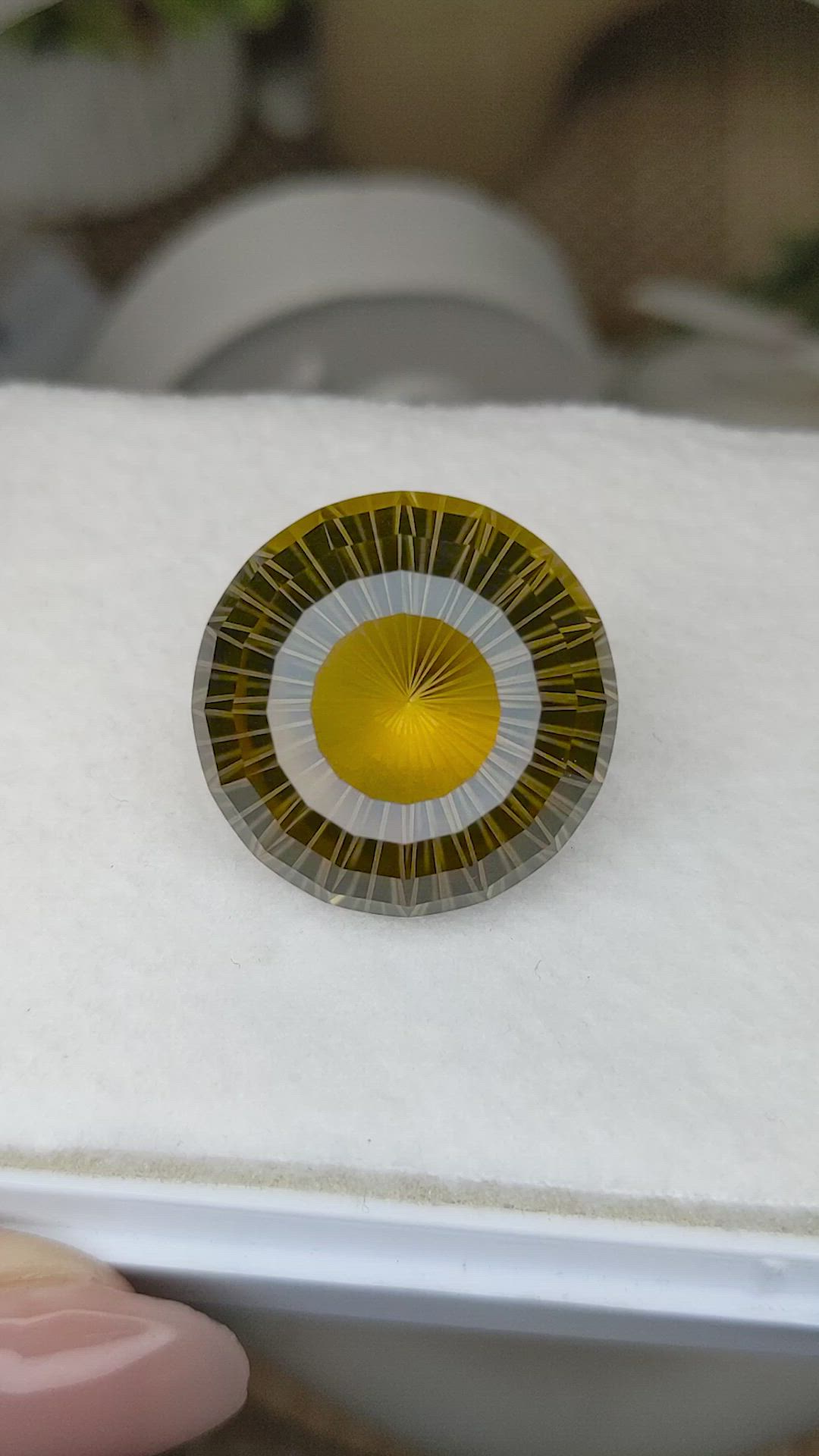 41.64 Ct. Yellowish Brown Smoky Quartz from Brazil Size Video
