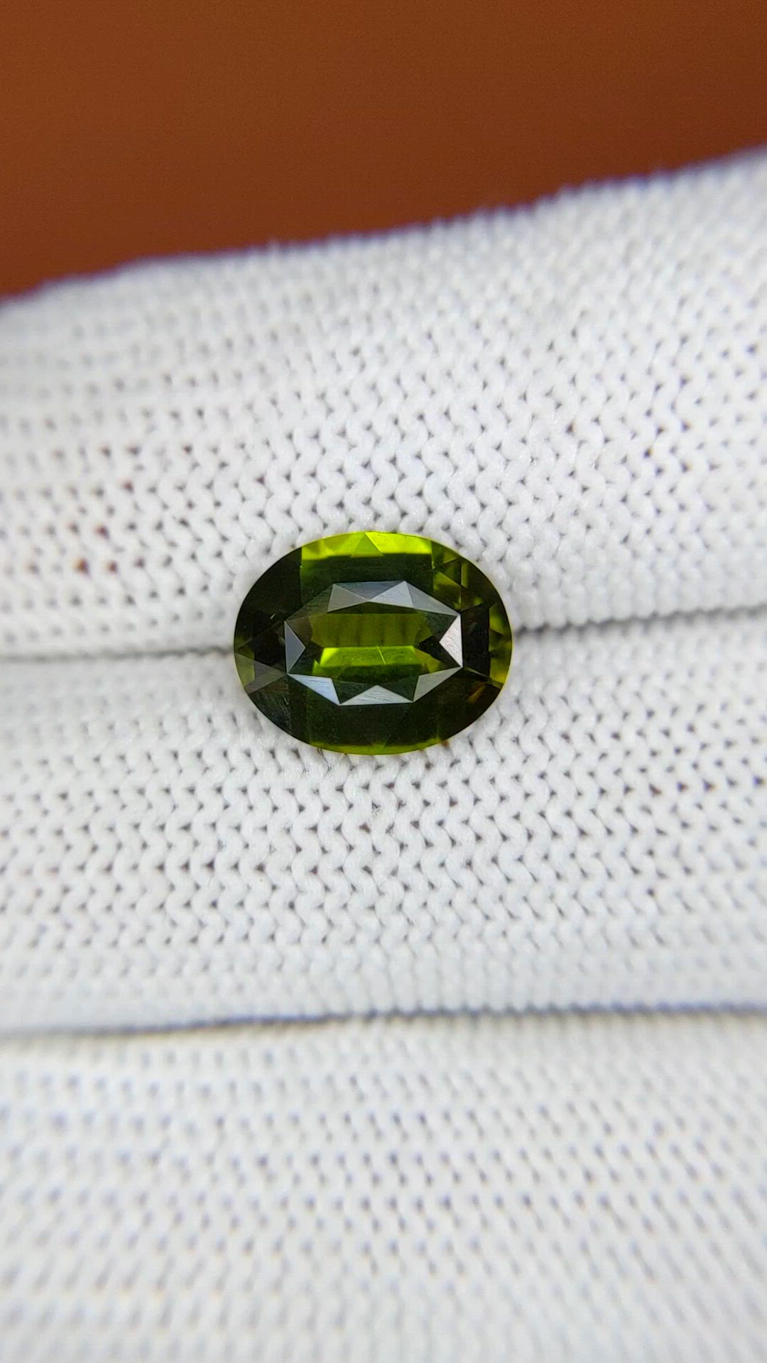 3.06 Ct. Yellowish Green Tourmaline from Ceylon (Sri Lanka) Size Video