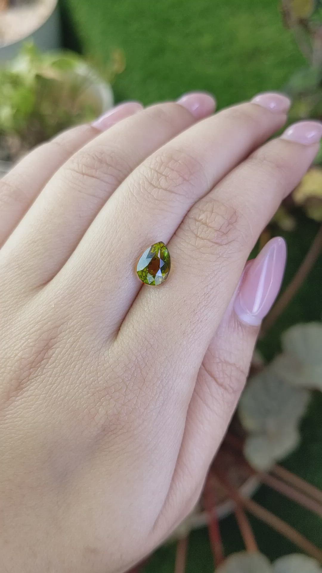 2.13 Ct. Greenish Brown Tourmaline from Ceylon (Sri Lanka) Size Video